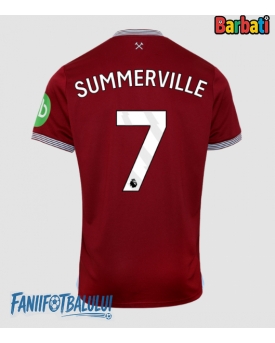 West Ham United Crysencio Summerville #7 Tricou Fotbal Replică 2025-26 Barbati Acasa
